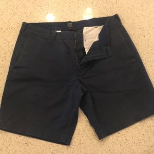 J Crew Factory Navy Flat Front Shorts
